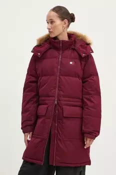 Пуховик Tommy Jeans, гранатовый