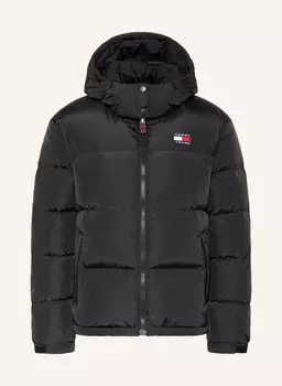 Пуховик TOMMY JEANS mit abnehmbarer Kapuze, черный