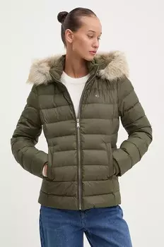 Пуховик Tommy Jeans, зеленый