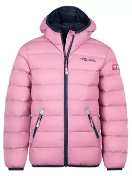 Пуховик Trollkids Dovrefjell, розовый