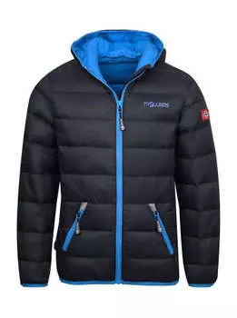 Пуховик Trollkids Jacke Dovrefjell, цвет Anthrazit/Mittelblau