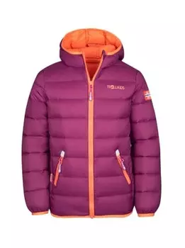 Пуховик Trollkids Jacke Dovrefjell, цвет Maulbeere/Pfirsich