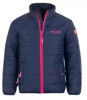 Пуховик Trollkids Steppjacke Trondheim XT, цвет Marineblau/Magenta