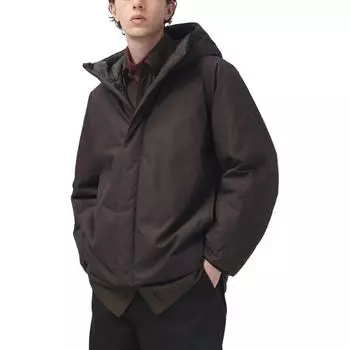 Пуховик U Collection унисекс цвета темной умбры UNIQLO, Dark Umber