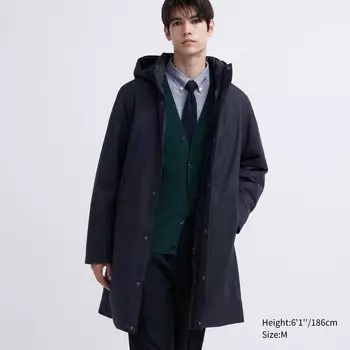 Пуховик UNIQLO гибридный, темно-синий