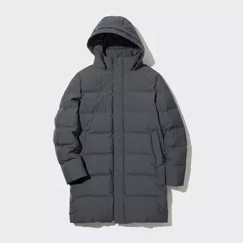 Пуховик Uniqlo мужской, серый