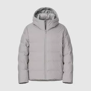 Пуховик Uniqlo Seamless Down 3D Cut, 02 светло-серый