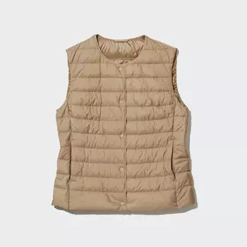 Пуховик UNIQLO влагостойкий, бежевый