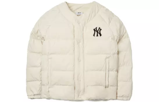 Пуховик унисекс экрю MLB, Ecru