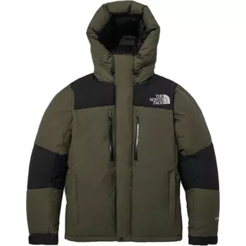 Пуховик унисекс армейский зеленый The North Face, зеленый