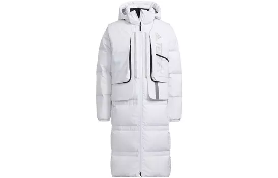 Пуховик унисекс белый Adidas, белый