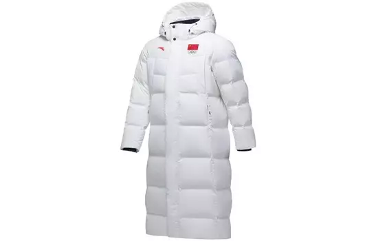 Пуховик унисекс белый Anta, белый