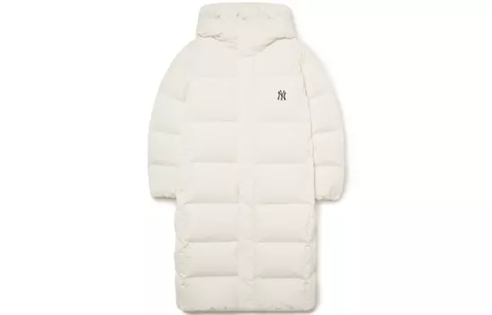 Пуховик унисекс белый Mlb