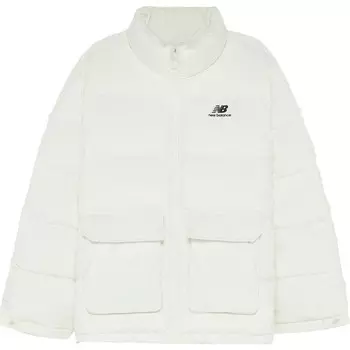 Пуховик унисекс белый New Balance, белый