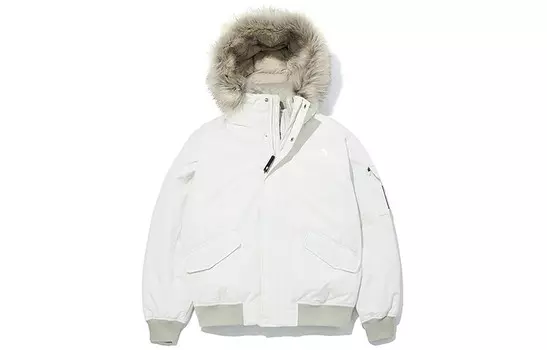 Пуховик унисекс белый The North Face, белый