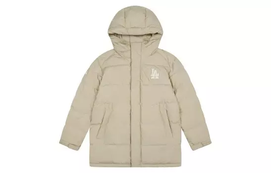 Пуховик унисекс бежевый Mlb