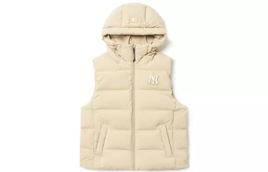 Пуховик унисекс бежевый Mlb