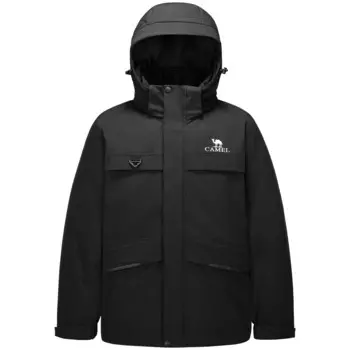 Пуховик унисекс Camel, цвет Dawn Red / Phantom Black