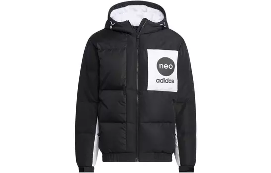 Пуховик унисекс черный Adidas Neo, черный