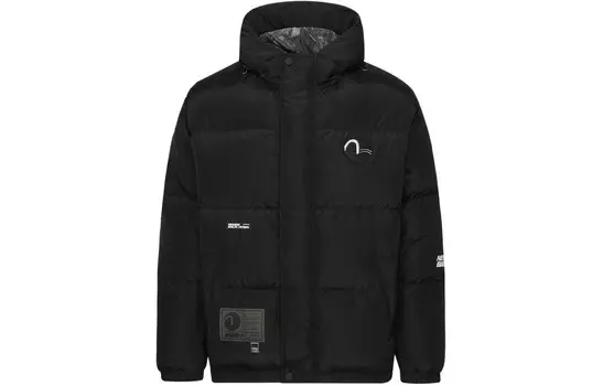 Пуховик унисекс черный Evisu, черный
