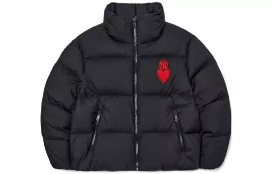 Пуховик унисекс черный Mlb