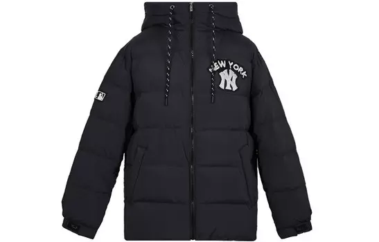 Пуховик унисекс черный Mlb