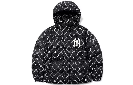 Пуховик унисекс черный Mlb