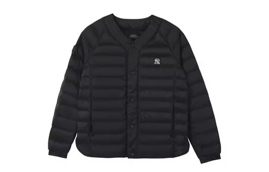 Пуховик унисекс черный Mlb