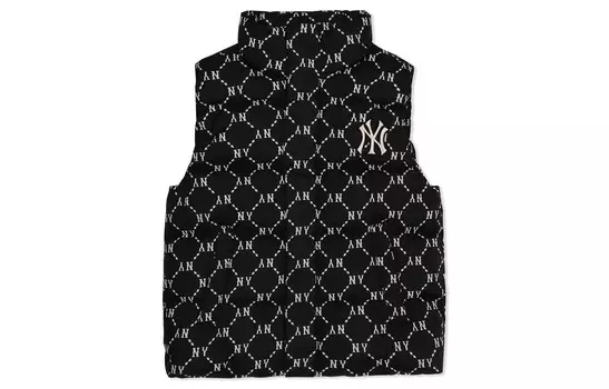 Пуховик унисекс черный Mlb