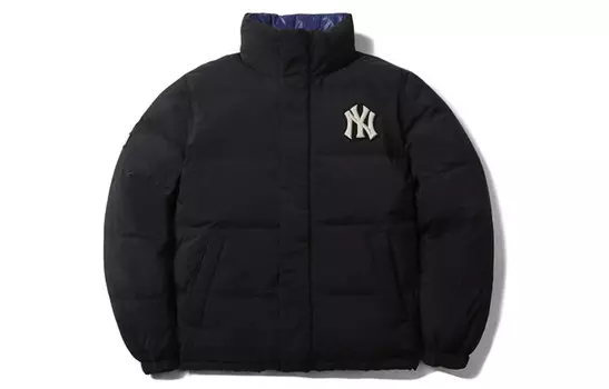 Пуховик унисекс черный Mlb