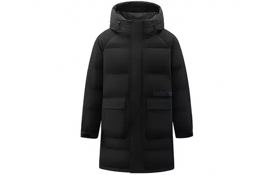 Пуховик унисекс черный Sandknit