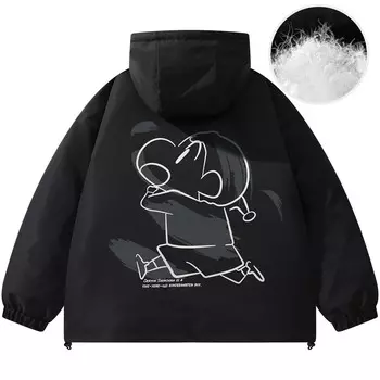 Пуховик унисекс Crayon Shinchan/Crayon Shinchan, Фруктовый зеленый [бархатная модель]