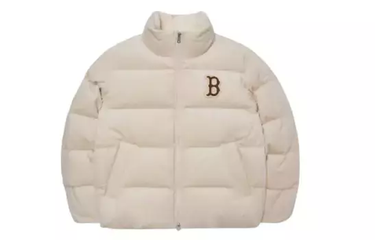 Пуховик унисекс цвета слоновой кости Mlb, цвет Ivory