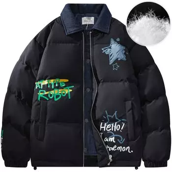 Пуховик унисекс Doraemon, Черный