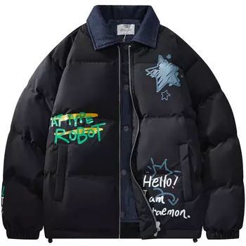 Пуховик унисекс Doraemon, хаки