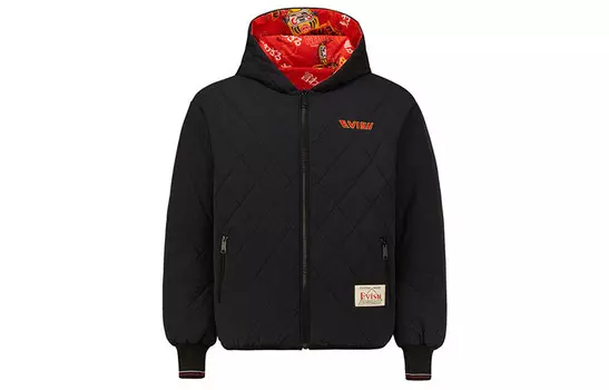 Пуховик унисекс Evisu, черный