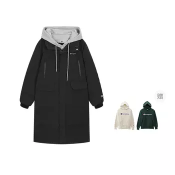 Пуховик унисекс FW24 Champion, черный