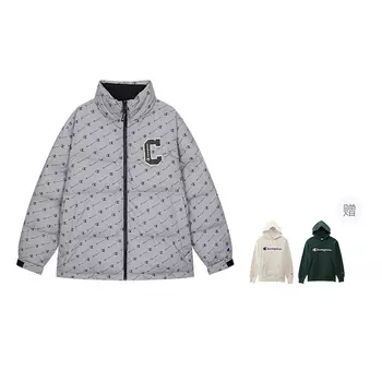 Пуховик унисекс FW24 Champion, серый