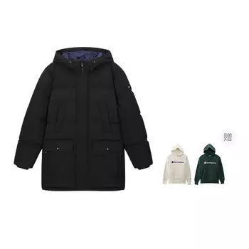 Пуховик унисекс FW24 Champion, светло-серый