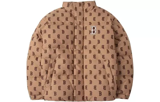 Пуховик унисекс хаки Mlb