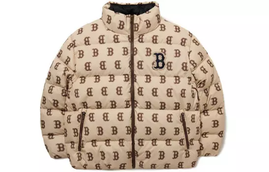 Пуховик унисекс хаки Mlb