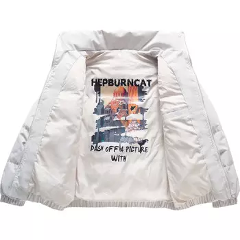 Пуховик унисекс Hepburn Cat, Черный