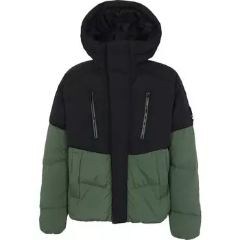 Пуховик унисекс Jack Wolfskin, цвет Yellow/Black/6055