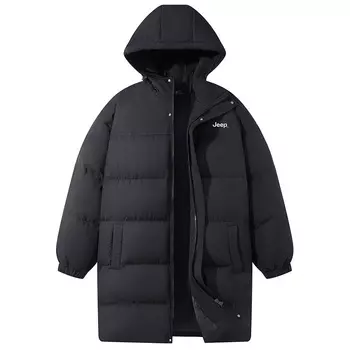 Пуховик унисекс Jeep, черный/белый