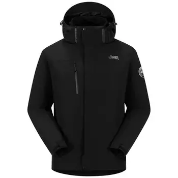 Пуховик унисекс Jeep, цвет Black/Space Gray