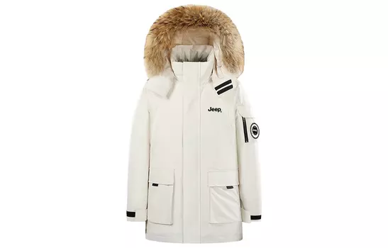Пуховик унисекс Jeep, Raw White
