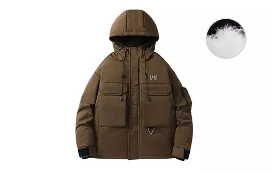 Пуховик унисекс Jeep Spirit, черный