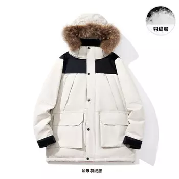 Пуховик унисекс Jeep Spirit, цвет Black/Khaki