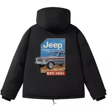 Пуховик унисекс Jeep, темно-синий