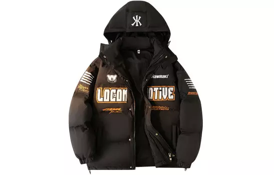 Пуховик унисекс Kawasaki, черный